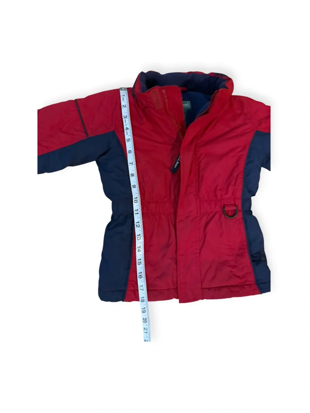 L.L. Bean Boy’s Thinsulate Parka Red/Navy Full Zip Size 4T Hidden Hood
